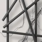 Stalen hydraulische radiator met ronde sectiebuizen gemaakt in Italië - Willekeurig Viadurini