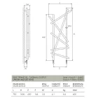 Stalen hydraulische radiator met ronde sectiebuizen gemaakt in Italië - Willekeurig Viadurini