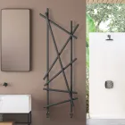 Stalen hydraulische radiator met ronde sectiebuizen gemaakt in Italië - Willekeurig Viadurini