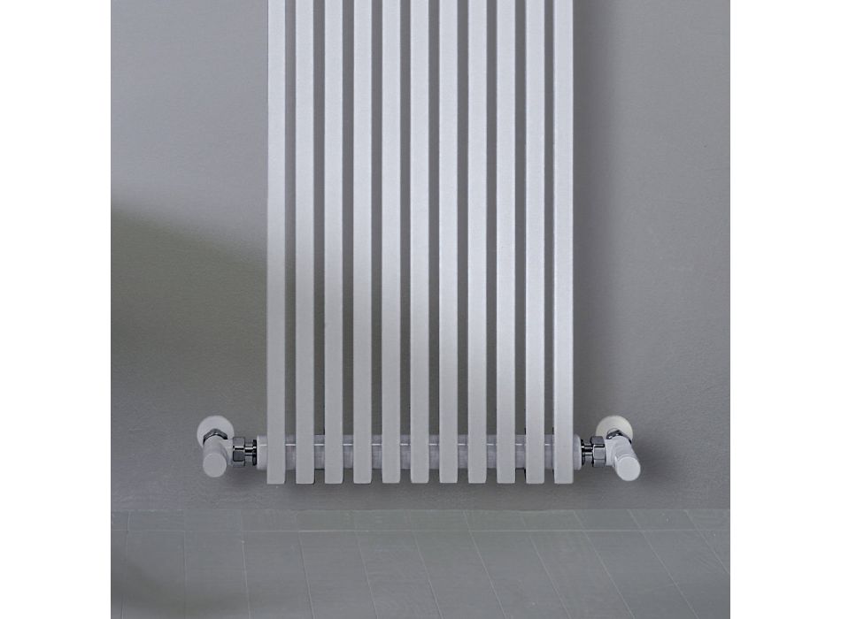 Hydraulische radiator in verkeerswitte stalen afwerking Made in Italy - Cup Viadurini
