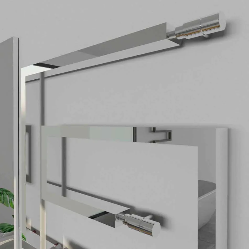 Hydraulische decoratieve radiator in geborsteld roestvrij staal Snake van Scirocco H Viadurini