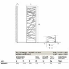 Hydraulische Termoarredo staal, grootstedelijke stijl Mikado Scirocco H Viadurini