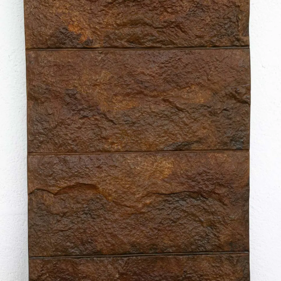 Hydraulische radiator in Italiaans marmerpoeder Corten Finish - Terraa Viadurini