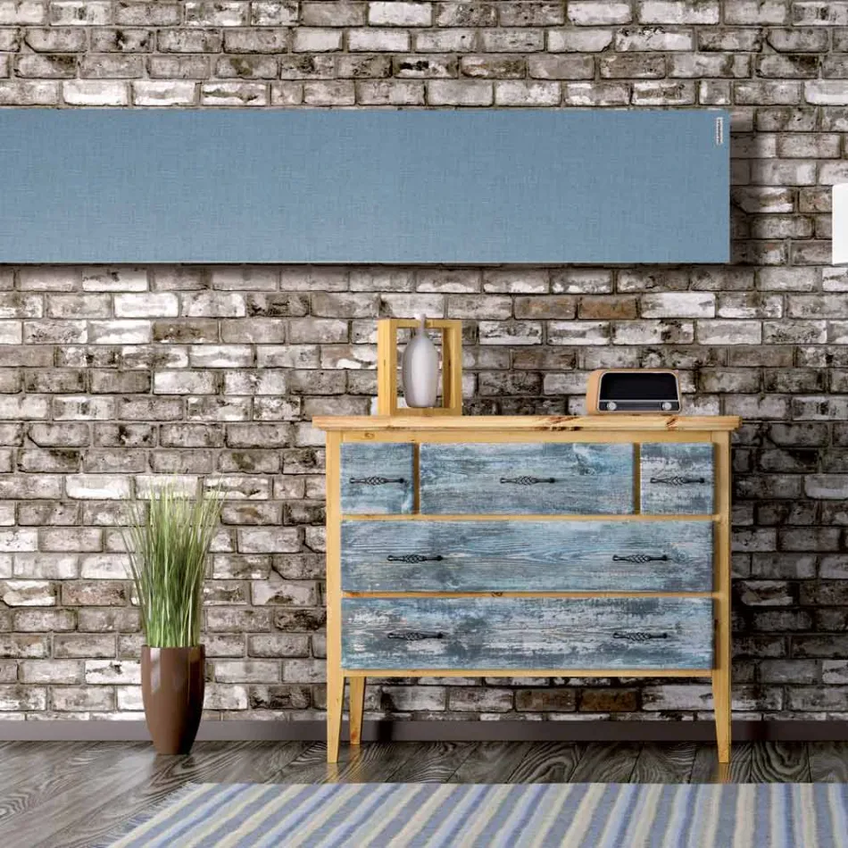 Moderne hydraulische radiator in Italiaans marmerpoeder - Texturee Viadurini