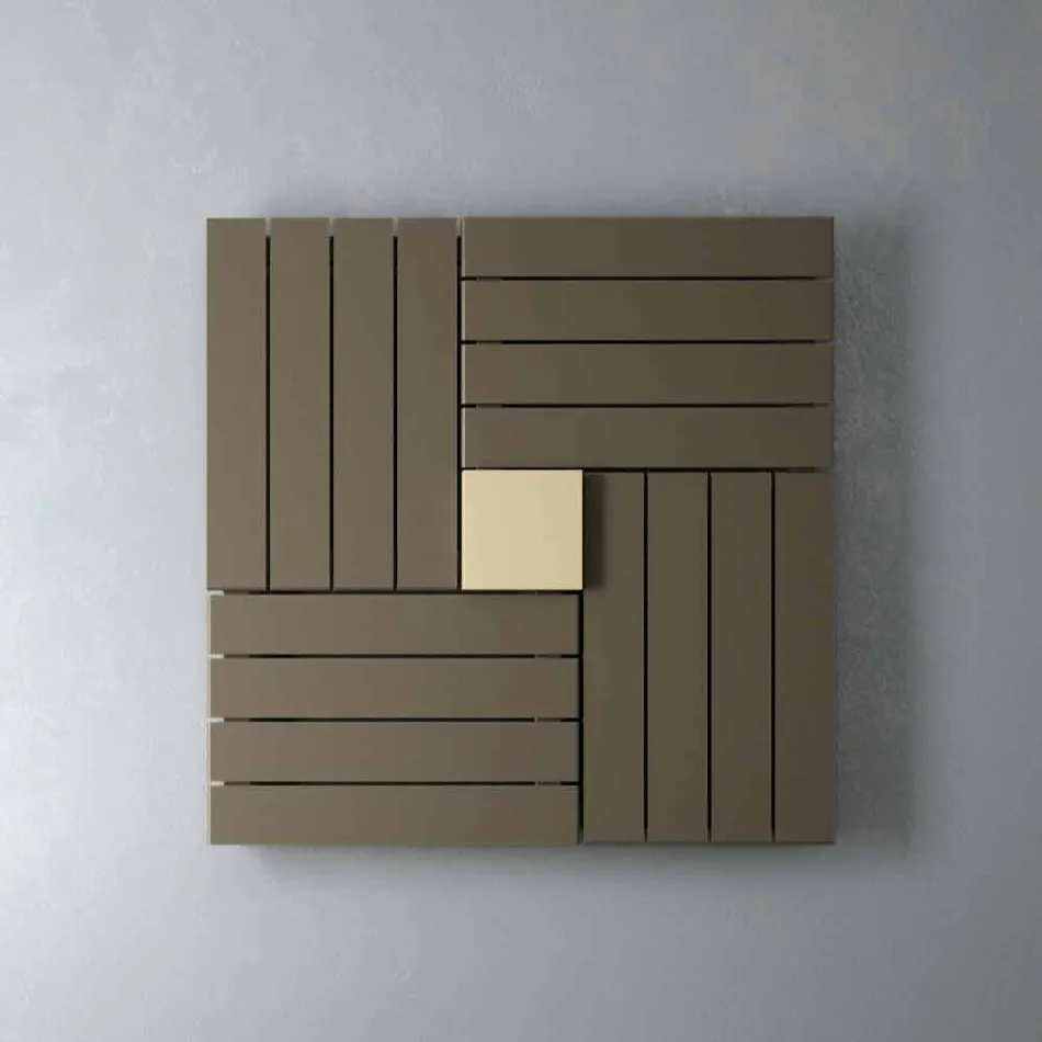 Termoarredo hydraulische vierkant ontwerp in Italië Vierkante Scirocco H Viadurini