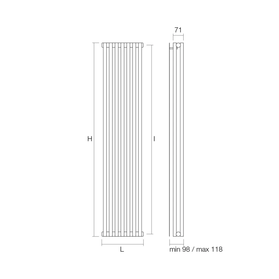 Hydraulische radiator gemaakt met koolstofstalen structuur - ijs Viadurini