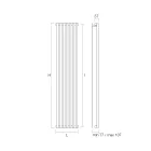 Hydraulische radiator gemaakt van koolstofstaal, gemaakt in Italië - Cannoli Viadurini