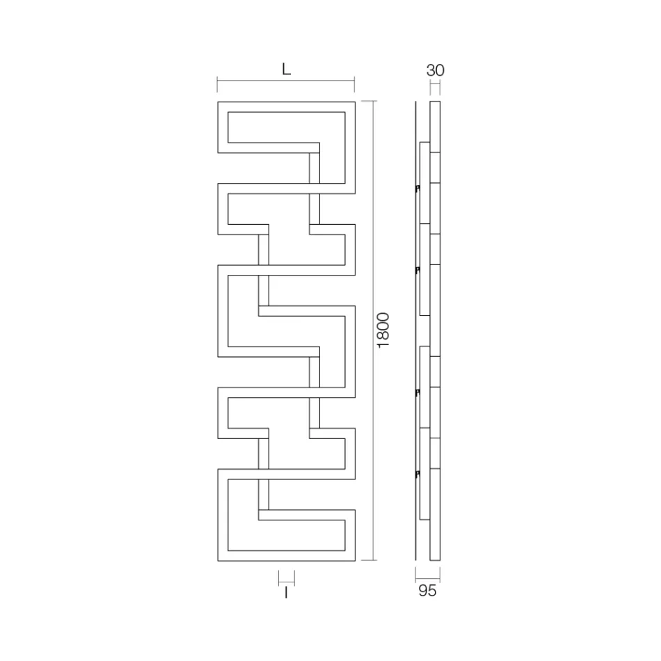 Hydraulische radiator gemaakt van roestvrij staal Made in Italy - oven Viadurini