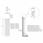 Modern Design Verticale Hydraulische Wandradiator tot 1224 Watt - Regolo Viadurini