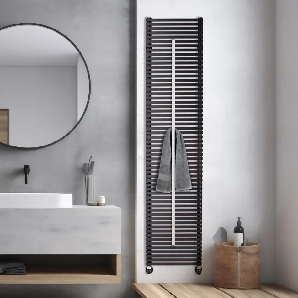Lux Mix Radiator met stalen handdoekrek, gemaakt in Italië Viadurini