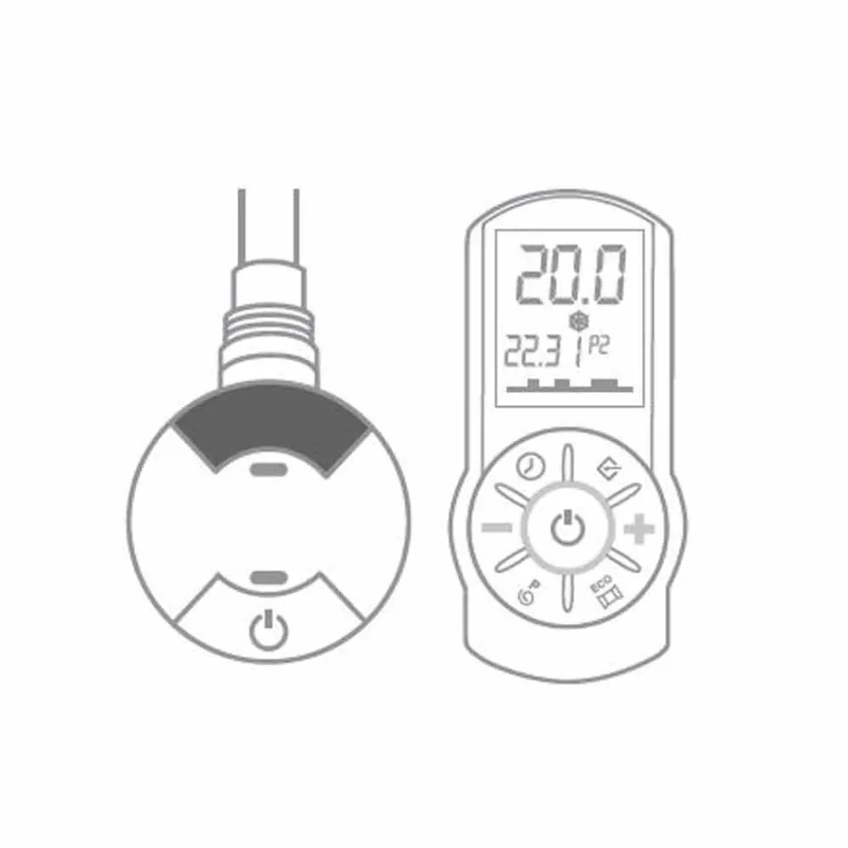 Moderne elektrische wandradiator in staal met decoratie van 1000 watt - Kelvin Viadurini