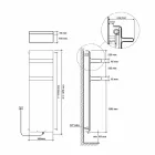 Verticale elektrische design handdoekradiator tot 1000 watt - Rebel Viadurini