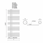 Modern design wandgemonteerde handdoekverwarmer tot 690 W - pauw Viadurini