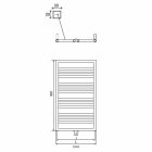 Radiator Handdoekverwarming Badkamer Vierkant Design in Staal 412 W - Toren Viadurini