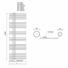 Radiator Chrome Handdoekverwarmer in staal Hydraulisch ontwerp 483 W - Pavone Viadurini