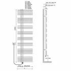 Elektrisch verwarmde handdoekdroger in verchroomd stalen design 700 W - Peacock Viadurini