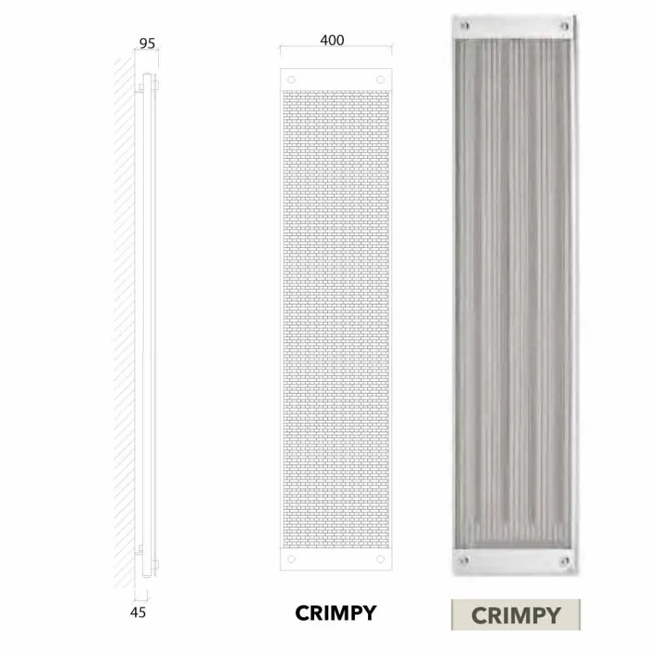 Verticale hydraulische Termoarredo modern design New Dress door Scirocco H Viadurini