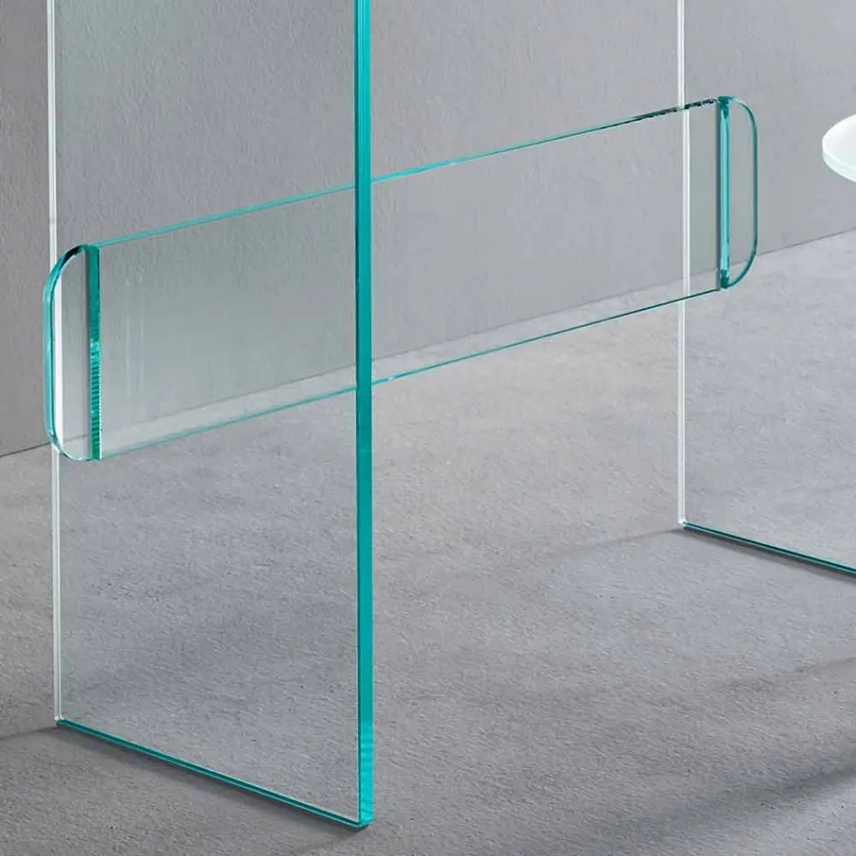 Make-up kaptafel met spiegel en glazen lade 3 afwerkingen - Salvie Viadurini