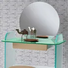 Make-up kaptafel met spiegel en glazen lade 3 afwerkingen - Salvie Viadurini