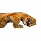 Hangend badkamerblad in massief teakhout, uniek stuk - Perfect Viadurini