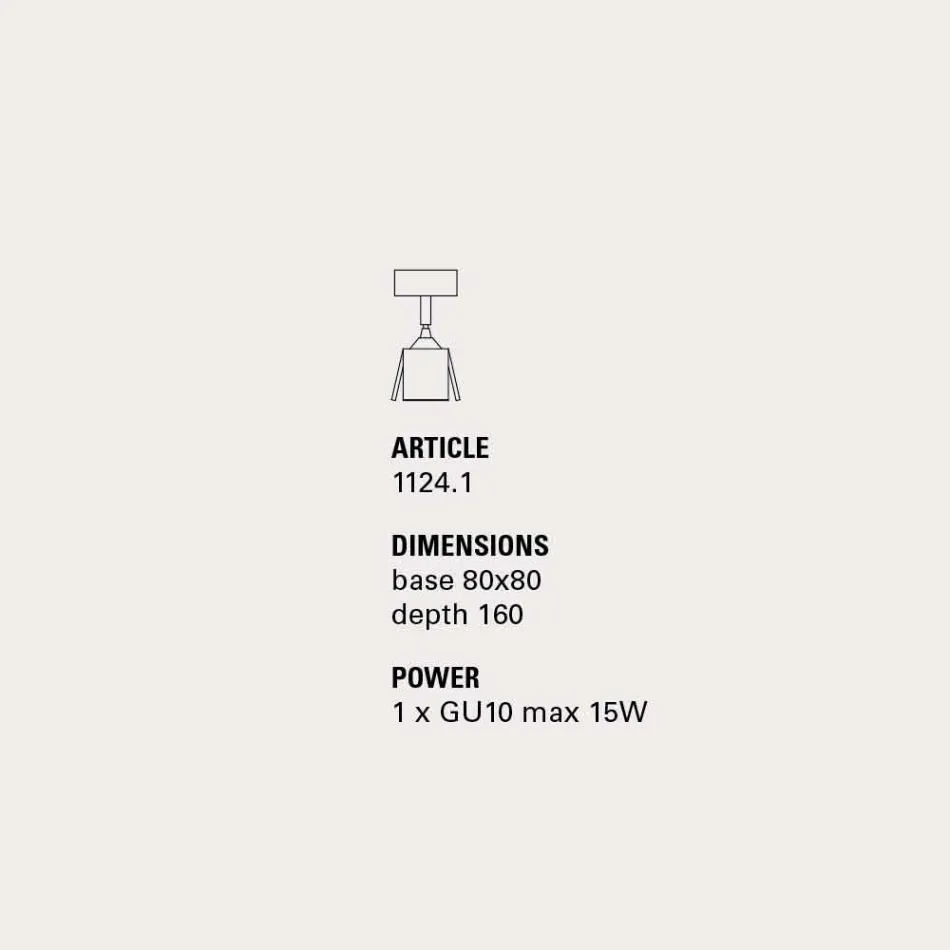 TOSCOT spot plaat met scharnier 1 richtbare licht Viadurini