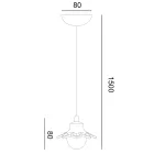 Toscot Apuane terracotta hanglamp zonder rozet Made in Toscane Viadurini