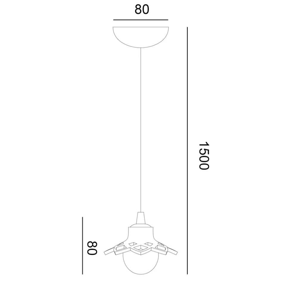 Toscot Apuane terracotta hanglamp zonder rozet Made in Toscane Viadurini