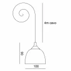 TOSCOT Apuaanse hanglamp zonder rozet Made in Toscane Viadurini