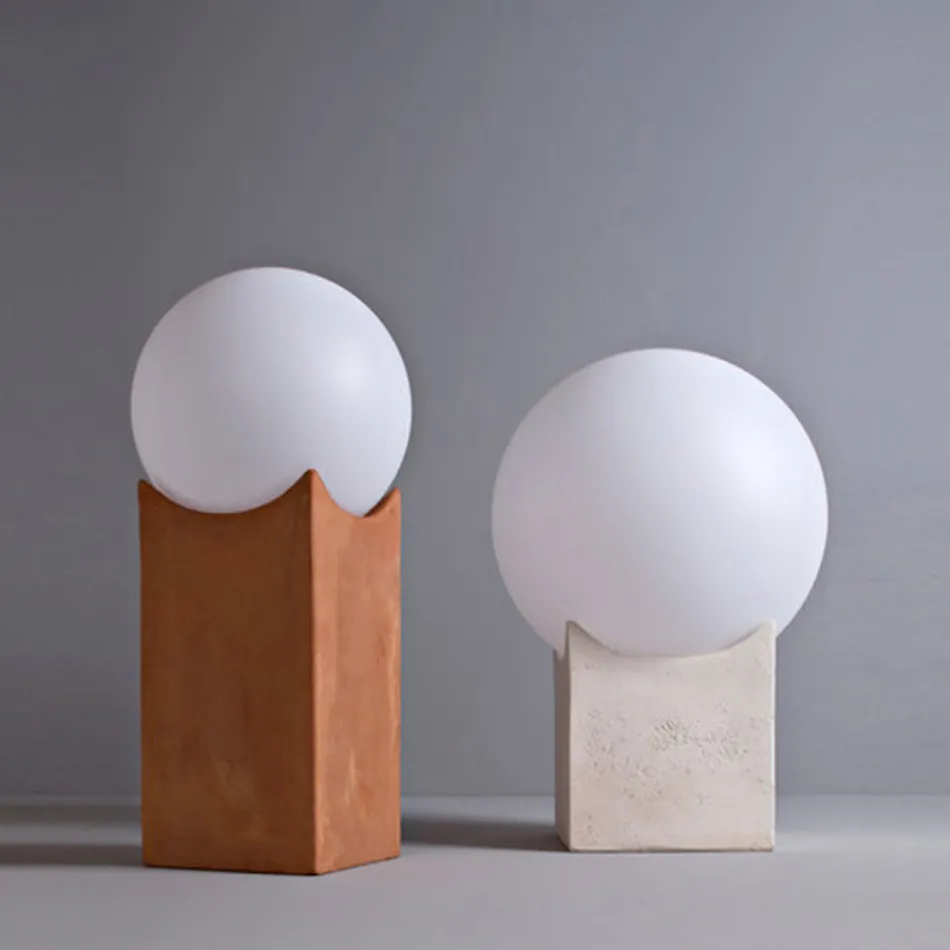 Toscot Atlante terracotta lichtmast voor buiten gemaakt in Toscane Viadurini