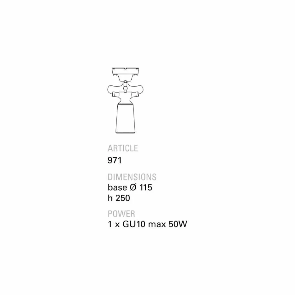 TOSCOT Battersea spotlight Ceramic plafond, modern design Viadurini