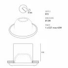 TOSCOT Battersea tot grote vuurtoren gebouwd Ø22,5 cm Made in Toscane Viadurini