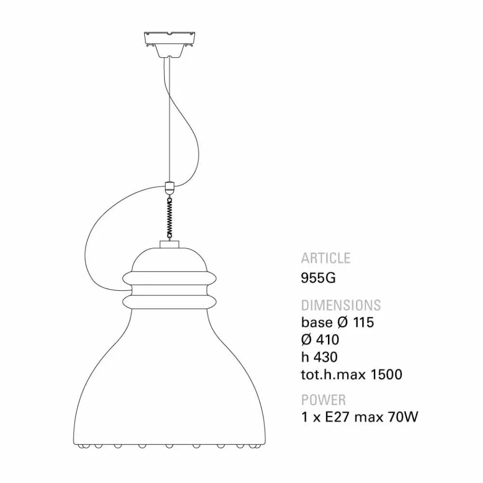 TOSCOT Battersea Contemporary hanglamp keramische Viadurini