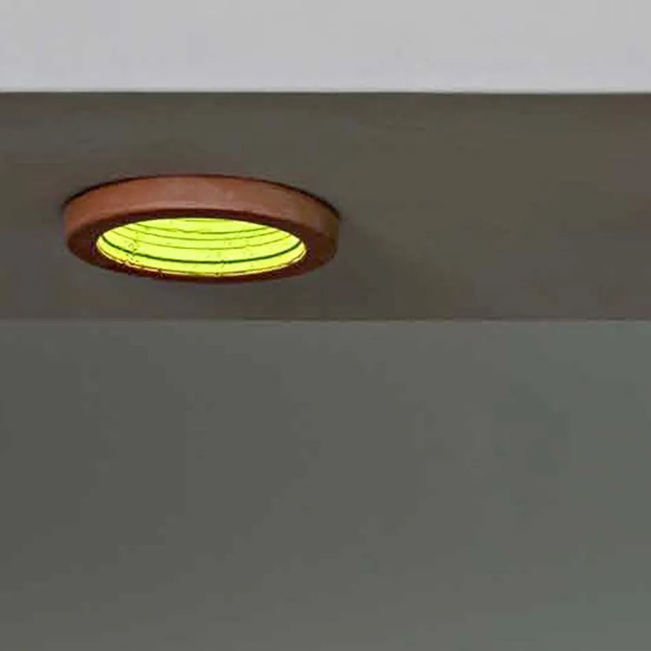 Toscot Carso inbouwspot Ø14 cm in terracotta gemaakt in Toscane Viadurini