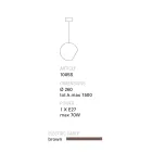 Toscot Newton eigentijdse terracotta hanglamp Viadurini