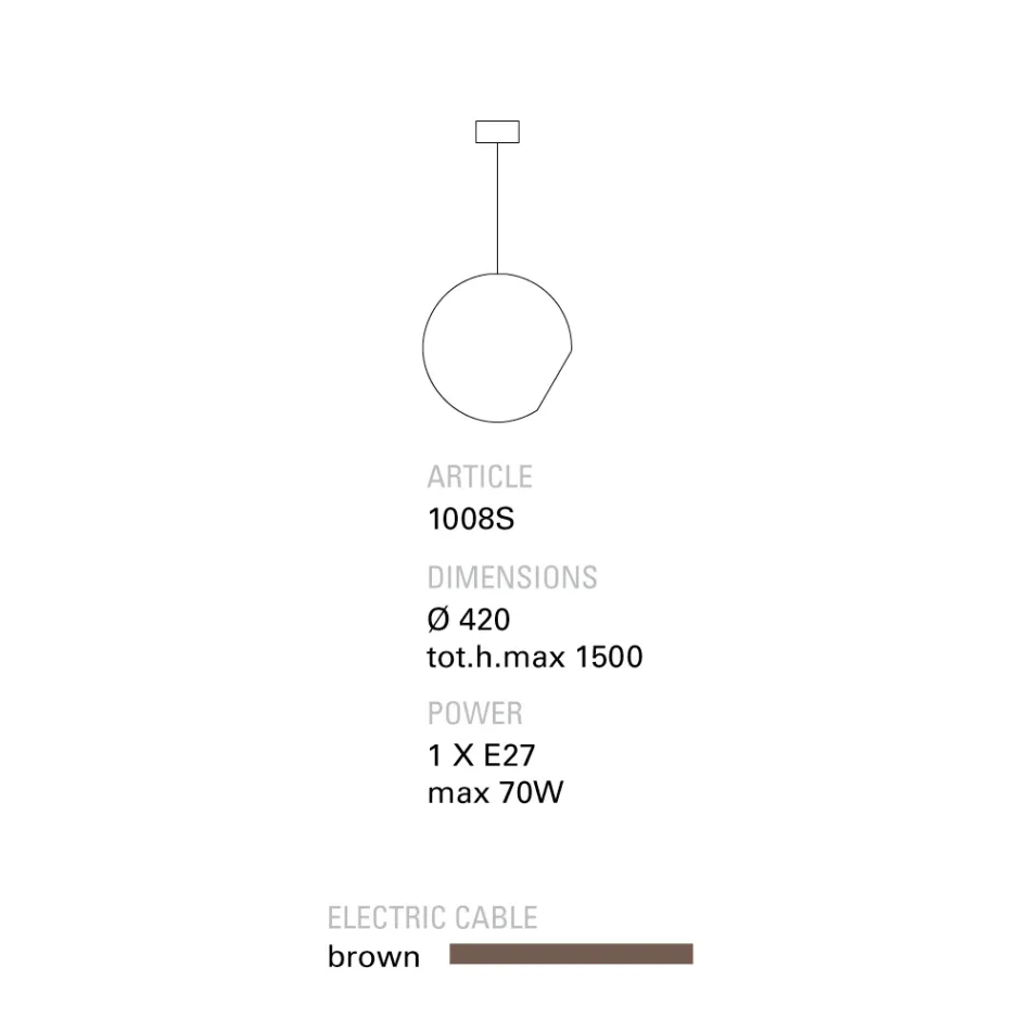 Toscot Newton eigentijdse terracotta hanglamp Viadurini