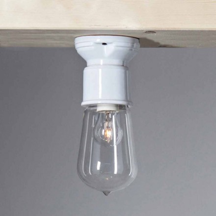 TOSCOT twintigste eeuw moderne plafondlamp terracotta en glas Viadurini