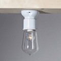 TOSCOT twintigste eeuw moderne plafondlamp terracotta en glas
