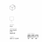 TOSCOT Smith applique LED Buiten terracotta, handgemaakt Viadurini