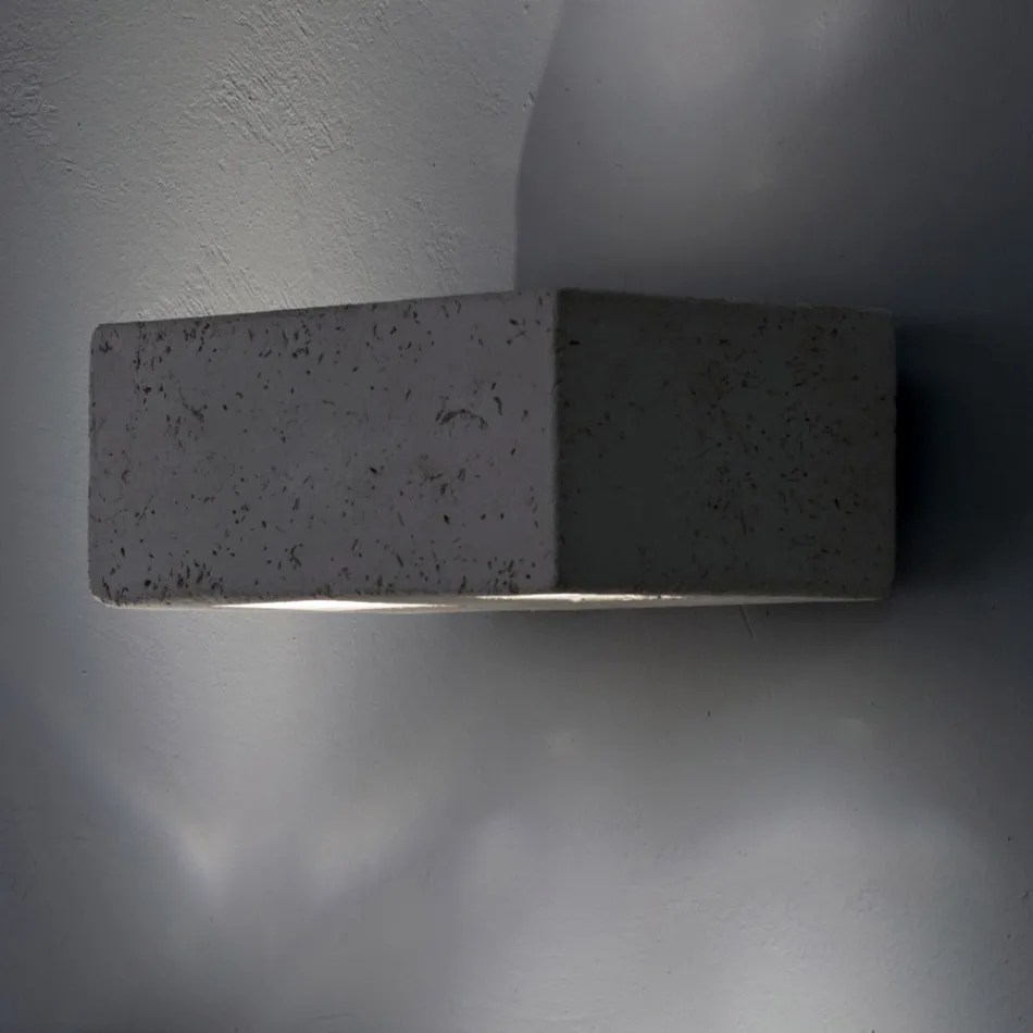 Toscot Smith LED terracotta tuinwandlamp, gemaakt in Toscane Viadurini