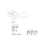 Toscot Smith LED terracotta tuinwandlamp, gemaakt in Toscane Viadurini