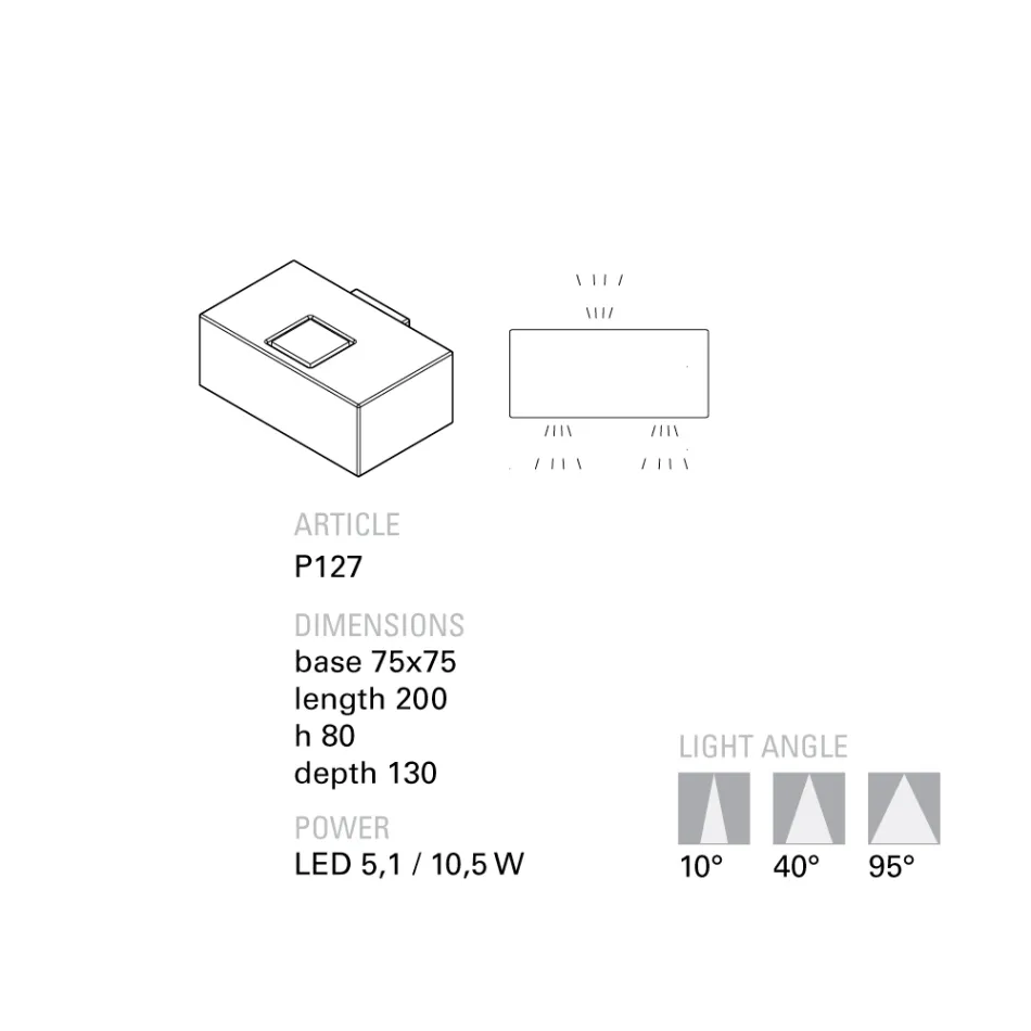 Toscot Smith LED terracotta tuinwandlamp, gemaakt in Toscane Viadurini