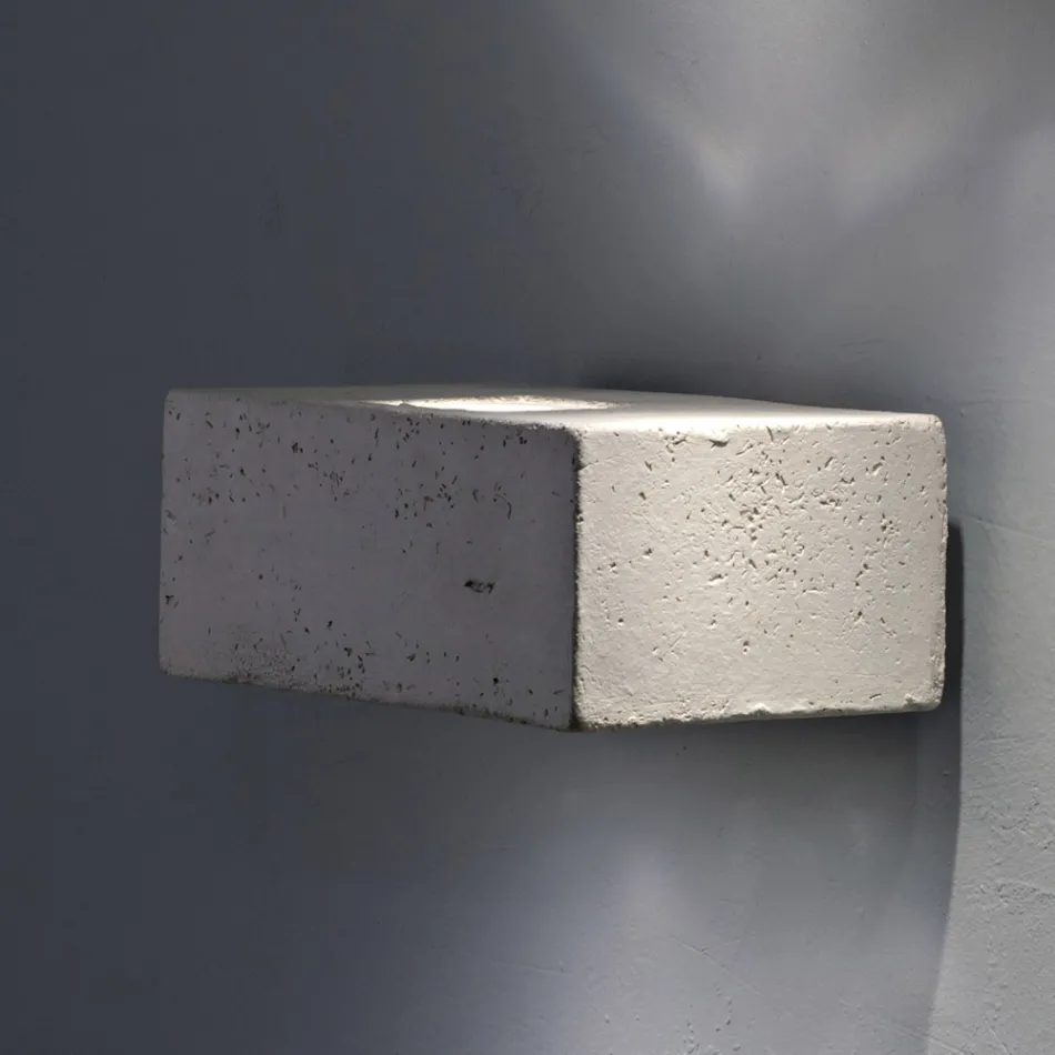 Toscot Smith LED terracotta tuinwandlamp, gemaakt in Toscane Viadurini