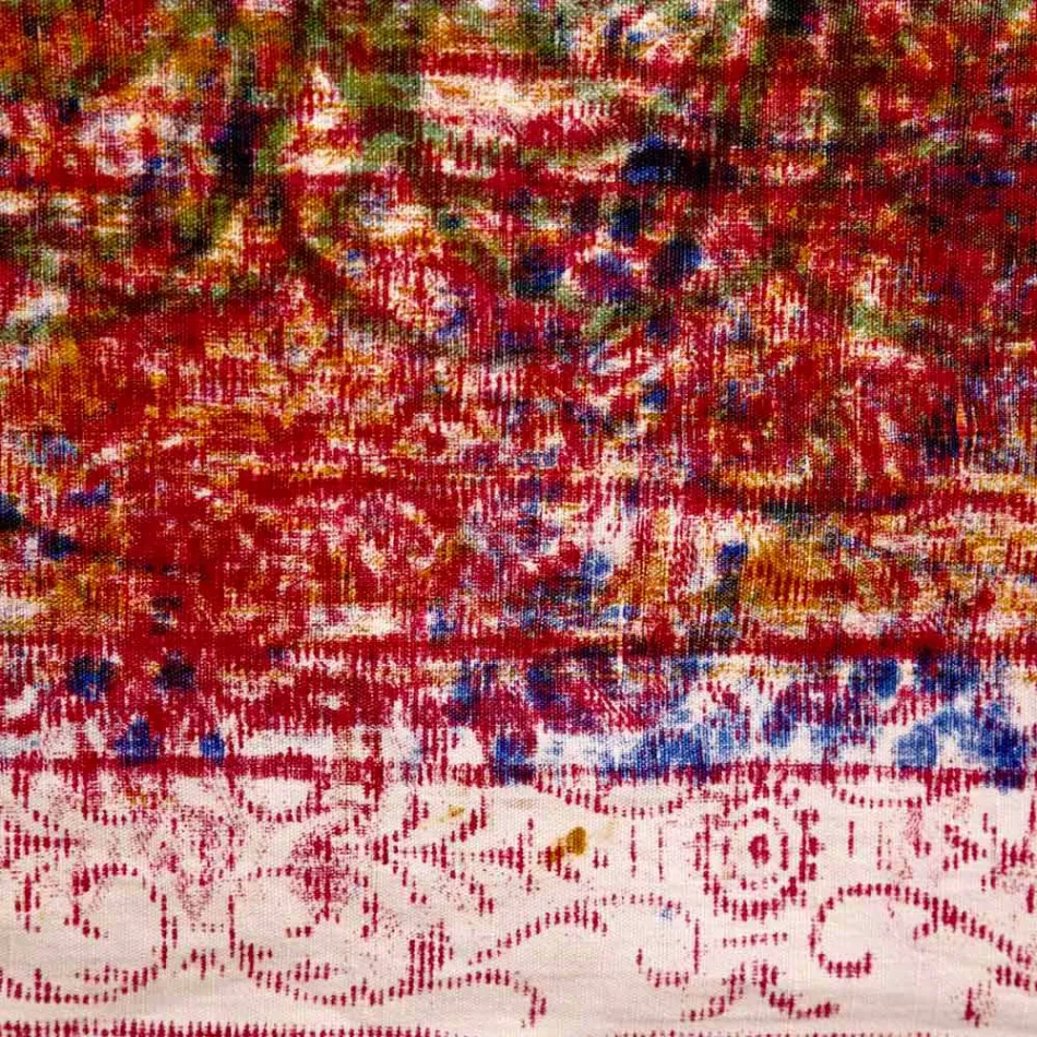 Handgemaakt katoenen tafelkleed Handgemaakte print One Piece - Merken Viadurini