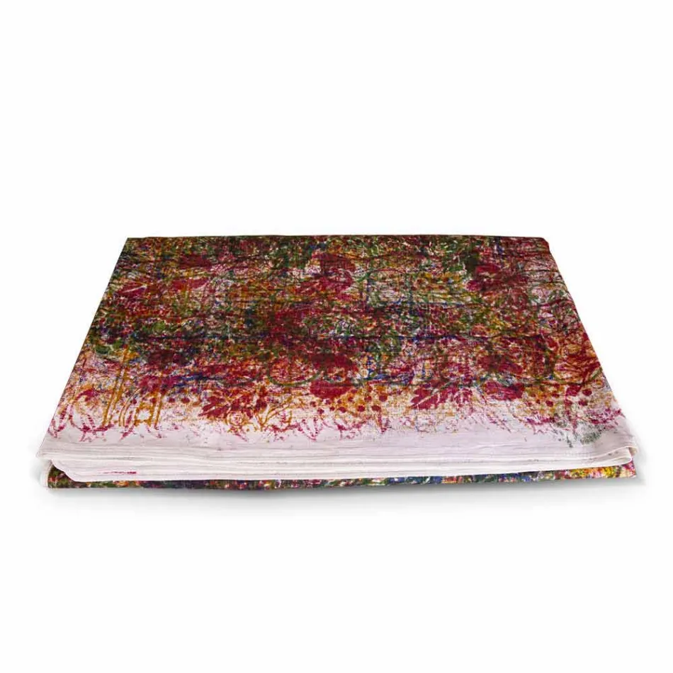 Handgemaakt katoenen tafelkleed Handgemaakte print One Piece - Merken Viadurini