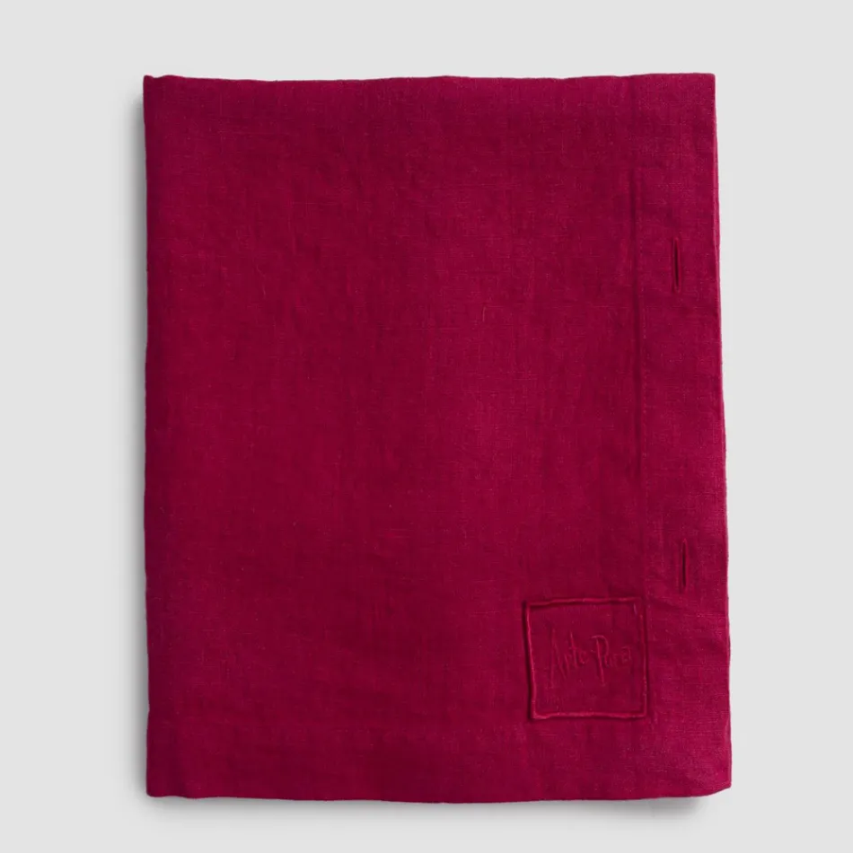 Modulair tafelkleed van gekleurd linnen met knoopsgaten en 10 knopen - Mediterraan Viadurini