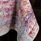 Tafelkleed van Italiaanse kunst met handgedrukt katoen uit één stuk - merken Viadurini