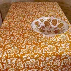 100% Italiaans handgemaakt linnen tafelkleed met eendelige handafdruk - Merken Viadurini