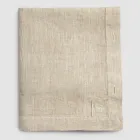 Rechthoekig linnen tafelkleed met knoopsgaten en 10 knopen, luxe - Mediterraans Viadurini