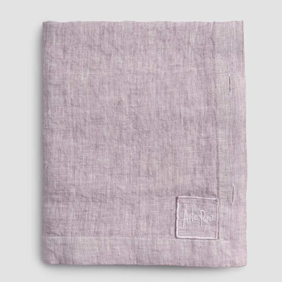 Rechthoekig linnen tafelkleed met knoopsgaten en 10 knopen, luxe - Mediterraans Viadurini