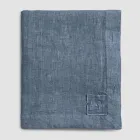 Rechthoekig linnen tafelkleed met knoopsgaten en 10 knopen, luxe - Mediterraans Viadurini